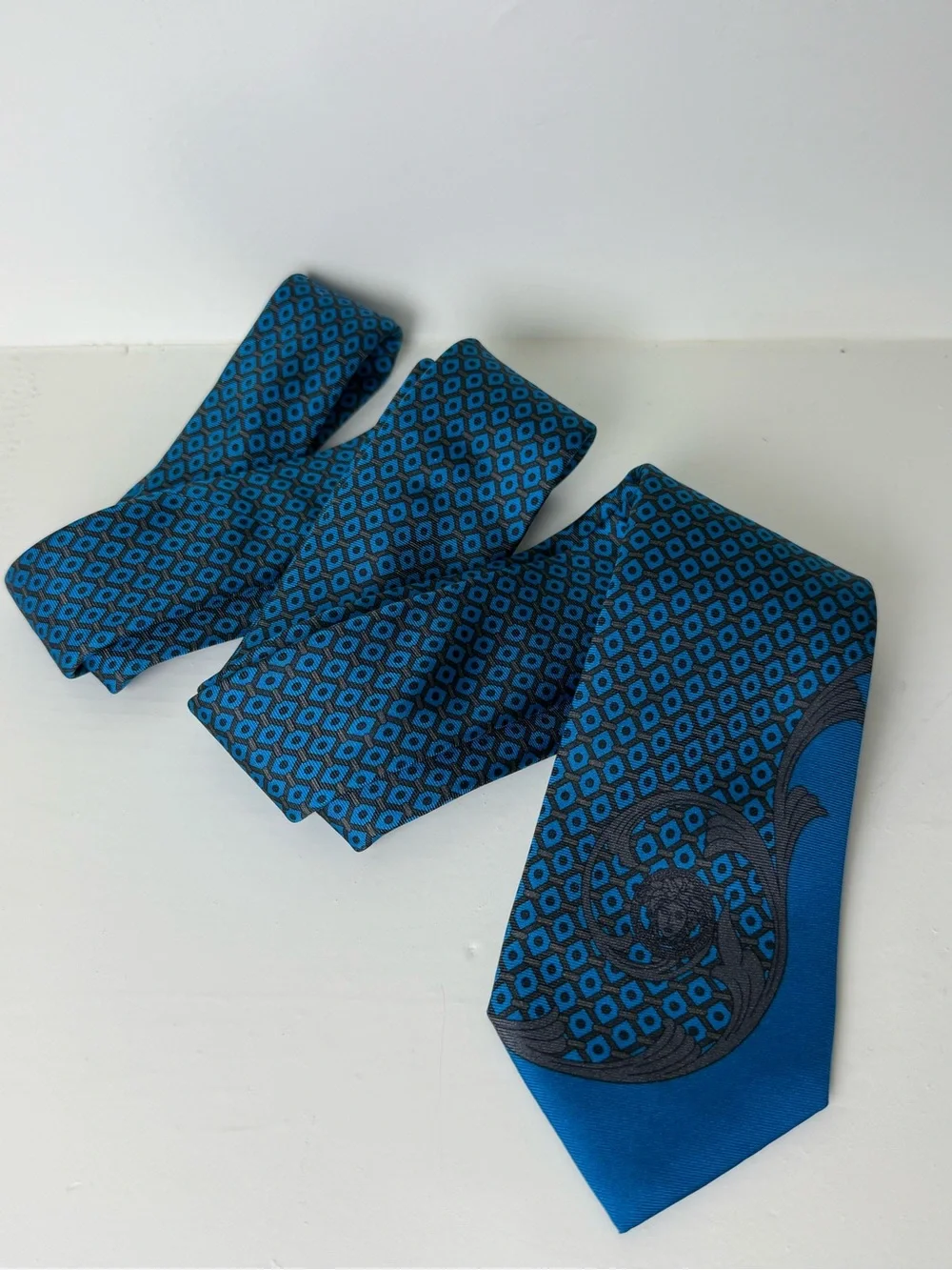 Gianni Versace baroque and Medusa head silk tie